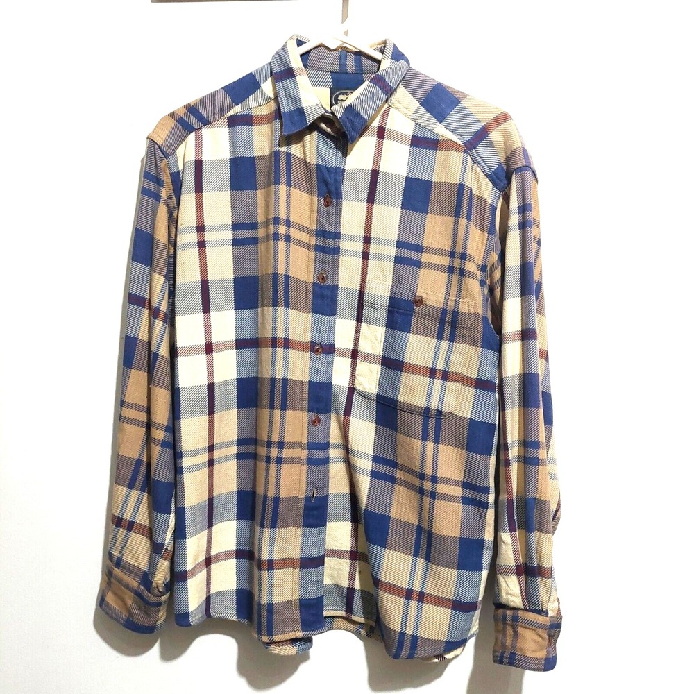 British Khaki Womens‎ 12 Long Sleeve Shirt Button Up Heavy Weight Collar (Flaw)